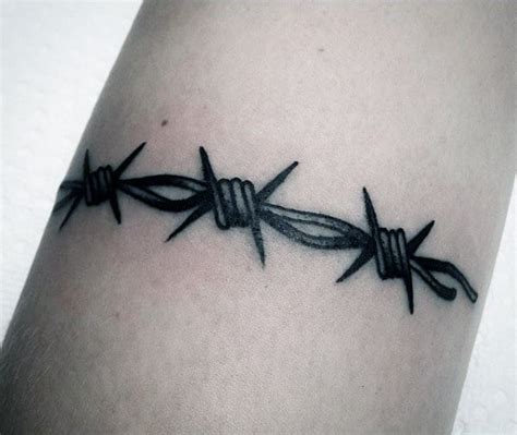 barb wire tattoos for men